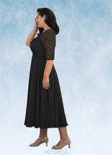 Load image into Gallery viewer, Tianna A-Line Lace Chiffon Tea-Length Dress P0019847