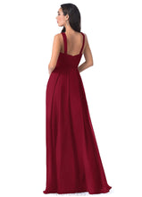 Load image into Gallery viewer, Yoselin Scoop Sleeveless Natural Waist A-Line/Princess Floor Length Bridesmaid Dresses