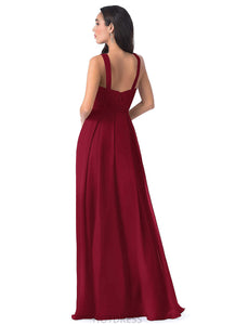 Yoselin Scoop Sleeveless Natural Waist A-Line/Princess Floor Length Bridesmaid Dresses