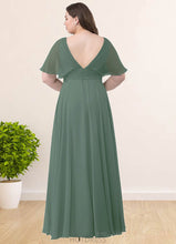 Load image into Gallery viewer, Maya A-Line Pleated Chiffon Floor-Length Dress P0019648