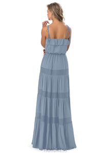 Kierra Floor Length Sheath/Column Sleeveless V-Neck Natural Waist Bridesmaid Dresses