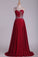 Chiffon One Shoulder With Beads And Ruffles A Line Prom Dress