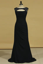 Load image into Gallery viewer, New Arrival Mother Of The Bride Dresses Sheath Scoop With Ruffles Chiffon