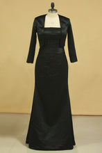 Load image into Gallery viewer, Mother Of The Bride Dresses Strapless Satin With Applique And Jacket Mermaid