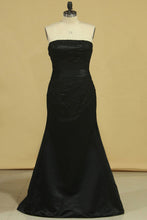 Load image into Gallery viewer, Mermaid Strapless Mother Of The Bride Dresses Satin With Applique And Jacket