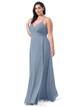 Load image into Gallery viewer, Una Floor Length A-Line/Princess Natural Waist Straps Sleeveless Bridesmaid Dresses