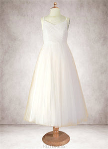 Celeste A-Line Pleated Tulle Ankle-Length Dress P0020242