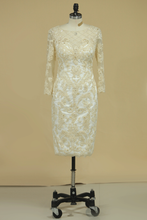 Load image into Gallery viewer, Mother Of The Bride Dresses Sheath With Applique 3/4 Length Sleeve
