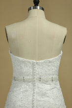Load image into Gallery viewer, Sweetheart Beaded Waistline With Applique Mermaid Wedding Dresses