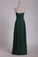 Prom Dress Fitted & Pleated Bodice A Line Chiffon Beaded Floor Length
