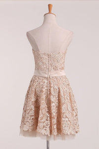 New Arrival Sweetheart Homecoming Dresses A Line Lace With Beading