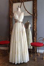 Load image into Gallery viewer, Chic V Neck Spaghetti Straps Chiffon Criss Cross Long Wedding Dresses Cheap Prom Dresses SJS14969