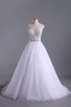 Load image into Gallery viewer, Wedding Dresses Sweetheart Ball Gown Tulle With Beading And Sash