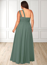 Load image into Gallery viewer, Jewel A-Line One Shoulder Chiffon Floor-Length Dress P0019608