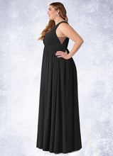 Load image into Gallery viewer, Denisse A-Line Pleated Chiffon Floor-Length Dress P0019618
