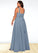Claudia A-Line Pleated Chiffon Floor-Length Dress P0019638