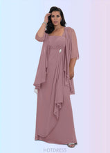Load image into Gallery viewer, Riley A-Line Pleated Chiffon Floor-Length Dress P0019828