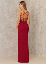 Load image into Gallery viewer, Zoie A-Line/Princess V-Neck Floor Length Natural Waist Sleeveless Bridesmaid Dresses