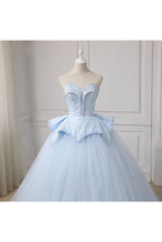Load image into Gallery viewer, Sweetheart Ball Gown Beading Tulle Prom Dress Court Train Quinceanera SJSP5FLTMDC