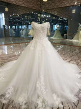 Load image into Gallery viewer, Special Offer Wedding Dresses Off The Shoulder A-Line With Appliques Lace Up  JS810