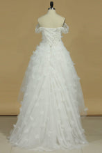 Load image into Gallery viewer, Asymmetrical  Homecoming Dresses Off The Shoulder Tulle A Line