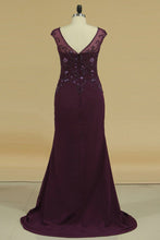 Load image into Gallery viewer, Affordable New Scoop Mother Of The Bride Dresses Chiffon Floor Length