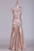 One Shoulder Prom Dresses Mermaid Elastic Satin With Ruffles And Beads