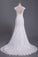 V Neck Wedding Dress Open Back Mermaid/Trumpet With Lace Skirt And Ribbon