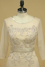 Load image into Gallery viewer, Scoop Mother Of The Bride DressesSheath Chiffon With Applique Knee Length