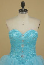Load image into Gallery viewer, Sweetheart Beaded Bodice Organza Quinceanera Dresses Floor Length