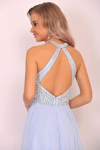 Load image into Gallery viewer, New Arrival Scoop Chiffon With Beading Prom Dresses Open Back