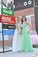 Scoop Prom Dresses A Line Beaded Bodice Chiffon Sweep Train