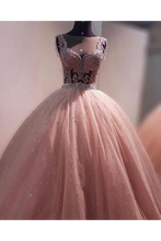 Load image into Gallery viewer, Ball Gown Prom Dress With Beads Floor Length Quinceanera SJSPMR2NGAT