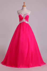 Sweetheart Ball Gown Floor Length Quinceanera Dresses With Applique