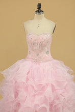 Load image into Gallery viewer, Ball Gown Sweetheart Organza Quinceanera Dresses Court Train Detachable