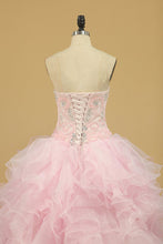Load image into Gallery viewer, Ball Gown Sweetheart Organza Quinceanera Dresses Court Train Detachable