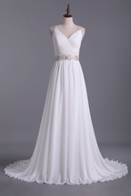 Load image into Gallery viewer, Wedding Dresses Straps Court Train With Ruffles &amp; Beads