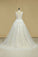 A Line Straps Prom Dress Tulle With Beads And Applique Floor Length
