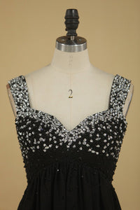 Straps A Line  Empire Waist With Beading Prom Dresses