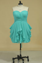 Load image into Gallery viewer, A Line Ruched Bodice Homecoming Dresses Chiffon Mini