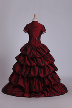 Load image into Gallery viewer, Ball Gown Sweetheart Quinceanera Dresses Taffeta With Embroidery Burgundy/Maroon