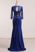 Load image into Gallery viewer, Chiffon Sheath Mother Of The Bride Dresses V Neck With Beading
