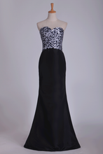 Load image into Gallery viewer, Prom Dress Sweetheart Taffeta With Ruffles And Slit Floor Length