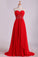 Sweetheart A Line With Beading And Ruffles Chiffon Prom Dresses
