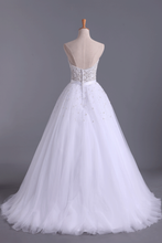 Load image into Gallery viewer, Wedding Dresses Sweetheart Ball Gown Tulle With Beading And Sash