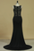 Prom Dresses Sheath/Column Spaghetti Straps With Beading And Applique Spandex & Tulle