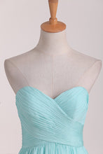 Load image into Gallery viewer, A Line Sweetheart A Line Bridesmaid Dresses With Ruffles Chiffon