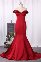 Load image into Gallery viewer, New Arrival Off The Shoulder Satin Mermaid Evening Dresses