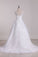 A Line Off The Shoulder Organza Beads & Applique Wedding Dresses