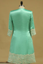 Load image into Gallery viewer, Scoop Mother Of The Bride Dresses Satin With Applique And Jacket